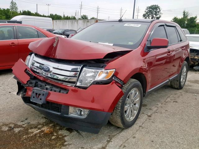 2FMDK48C79BA95407 - 2009 FORD EDGE SEL RED photo 2