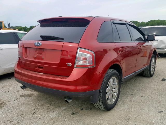 2FMDK48C79BA95407 - 2009 FORD EDGE SEL RED photo 4