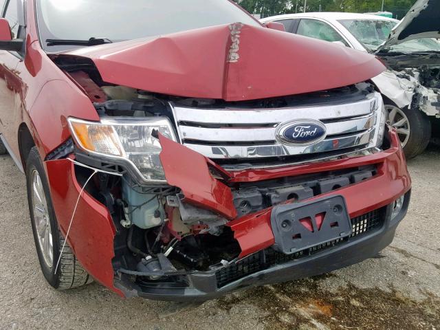 2FMDK48C79BA95407 - 2009 FORD EDGE SEL RED photo 9