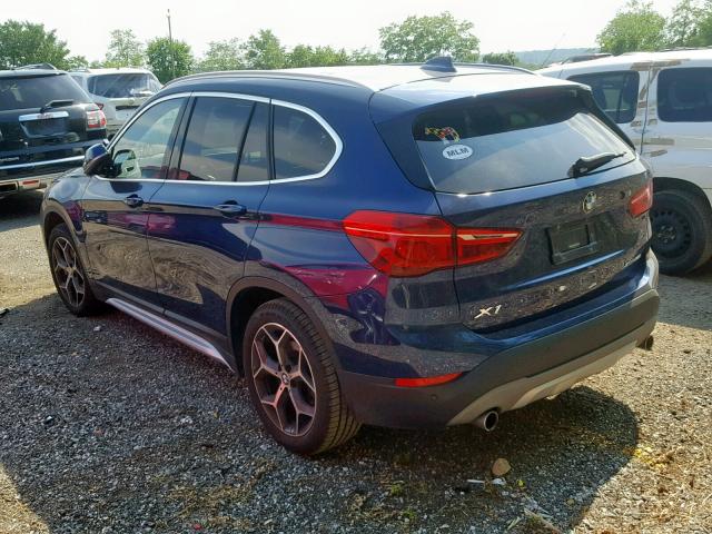 WBXHT3C31J3H30569 - 2018 BMW X1 XDRIVE2 BLUE photo 3