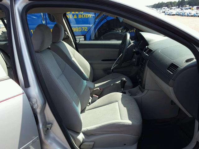 1G1AL55F077401421 - 2007 CHEVROLET COBALT LT SILVER photo 5