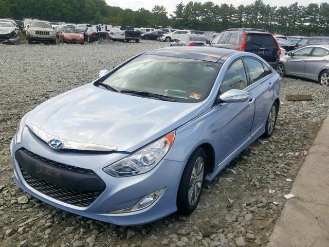 KMHEC4A44DA068321 - 2013 HYUNDAI SONATA HYB BLUE photo 2