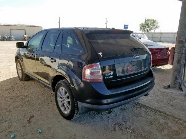 2FMDK38C97BA81659 - 2007 FORD EDGE SEL BLACK photo 3