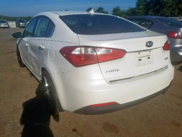 KNAFX4A84E5104225 - 2014 KIA FORTE EX WHITE photo 3