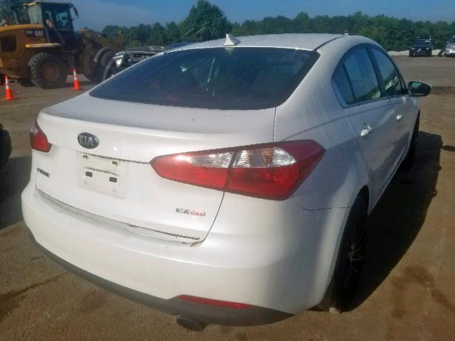 KNAFX4A84E5104225 - 2014 KIA FORTE EX WHITE photo 4