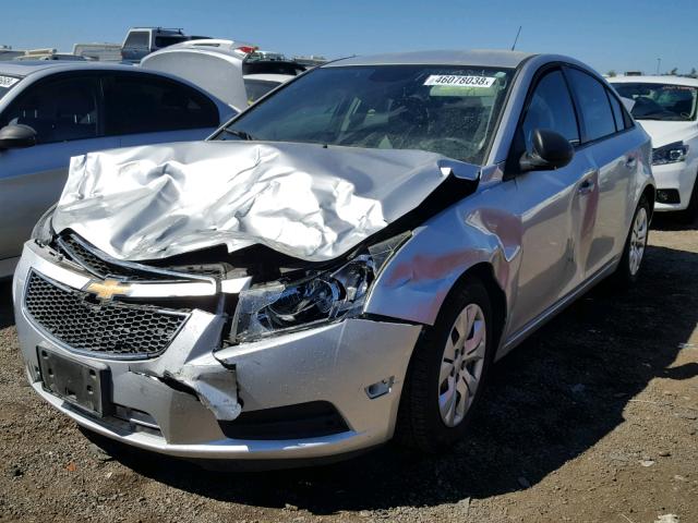 1G1PA5SG1D7284814 - 2013 CHEVROLET CRUZE LS GRAY photo 2