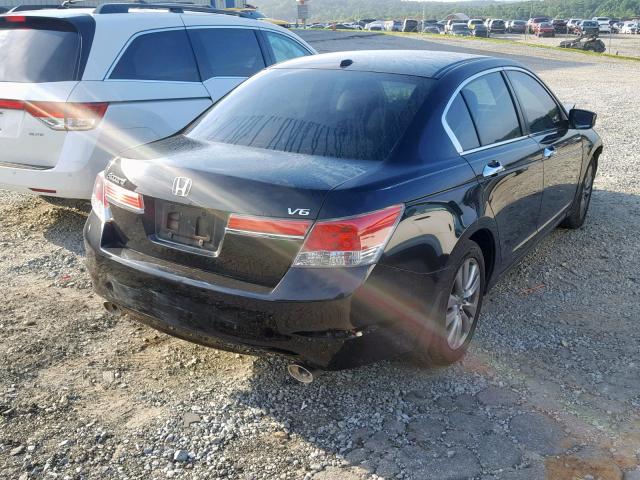 1HGCP3F87CA022620 - 2012 HONDA ACCORD EXL BLACK photo 4