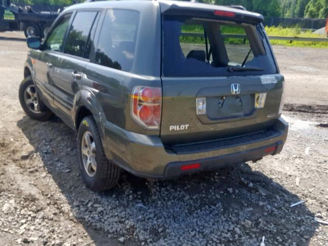 5FNYF18696B010830 - 2006 HONDA PILOT EX GREEN photo 3