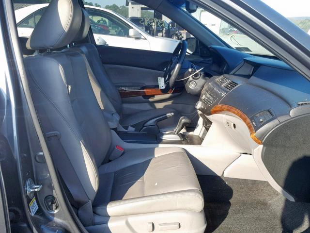 1HGCP2F86CA153709 - 2012 HONDA ACCORD EXL GRAY photo 5