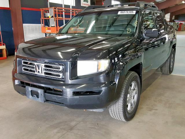 2HJYK16567H514636 - 2007 HONDA RIDGELINE BLACK photo 2