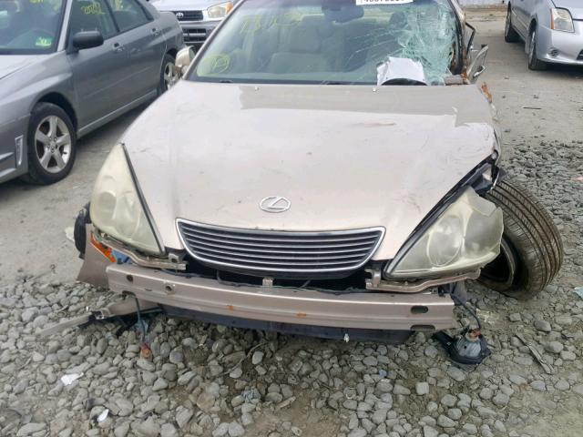 JTHBA30G555094874 - 2005 LEXUS ES 330 GOLD photo 9