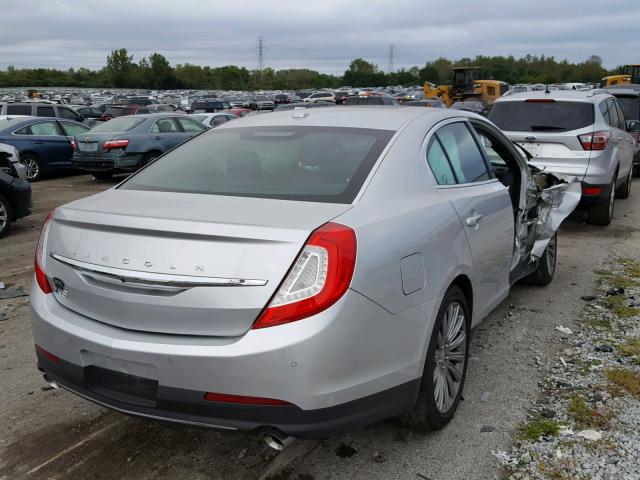 1LNHL9DK0FG607568 - 2015 LINCOLN MKS GRAY photo 4