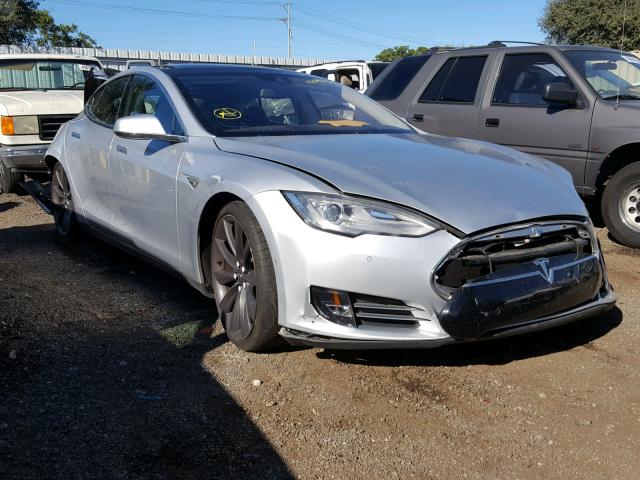 5YJSA1E26FF119980 - 2015 TESLA MODEL S SILVER photo 1