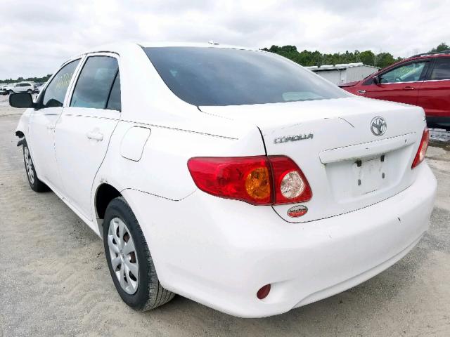 1NXBU40E69Z043713 - 2009 TOYOTA COROLLA BA WHITE photo 3