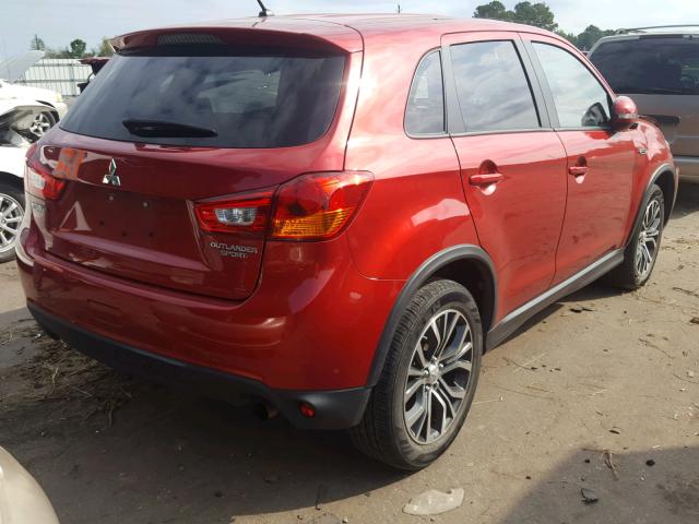 JA4AP3AU1GZ030806 - 2016 MITSUBISHI OUTLANDER RED photo 4