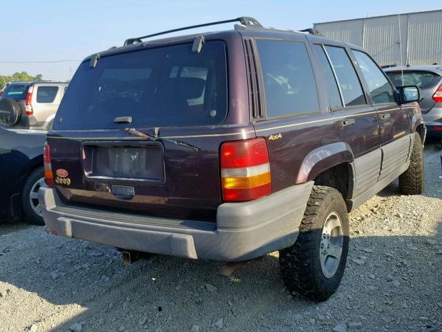 1J4GZ58S7VC590589 - 1997 JEEP GRAND CHER MAROON photo 4