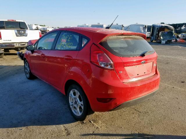 3FADP4EJ4EM121629 - 2014 FORD FIESTA SE RED photo 3