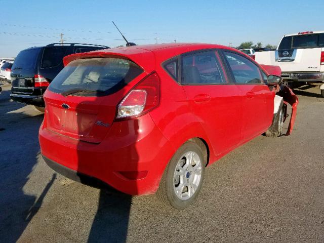 3FADP4EJ4EM121629 - 2014 FORD FIESTA SE RED photo 4