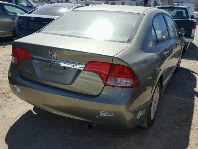 1HGFA46579L000253 - 2009 HONDA CIVIC GX GREEN photo 4