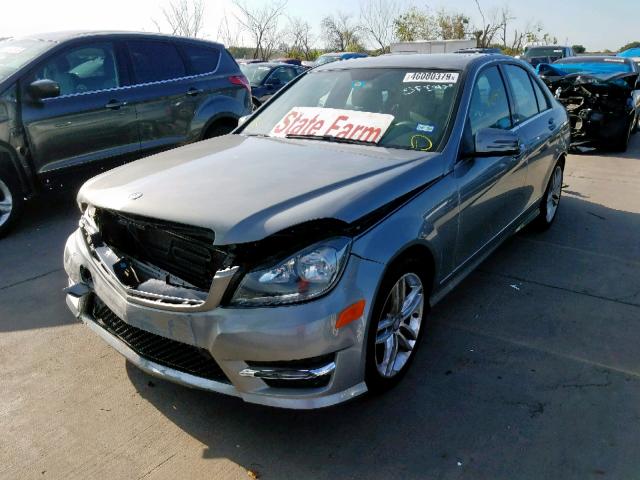 WDDGF4HB2EA946098 - 2014 MERCEDES-BENZ C 250 GRAY photo 2