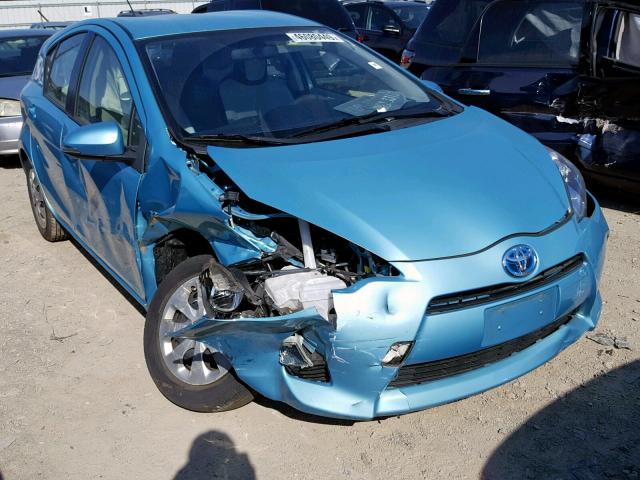 JTDKDTB36E1069105 - 2014 TOYOTA PRIUS C BLUE photo 1