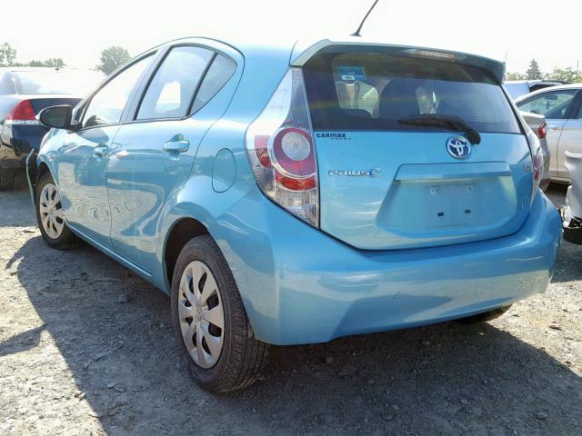 JTDKDTB36E1069105 - 2014 TOYOTA PRIUS C BLUE photo 3