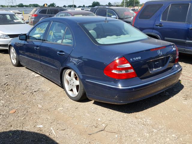 WDBUF83J25X183840 - 2005 MERCEDES-BENZ E 500 4MAT BLUE photo 3