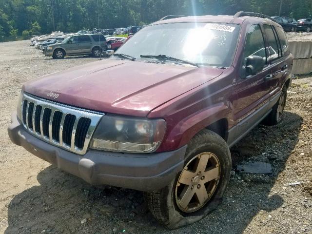 1J4GW48S53C576495 - 2003 JEEP GRAND CHER MAROON photo 2