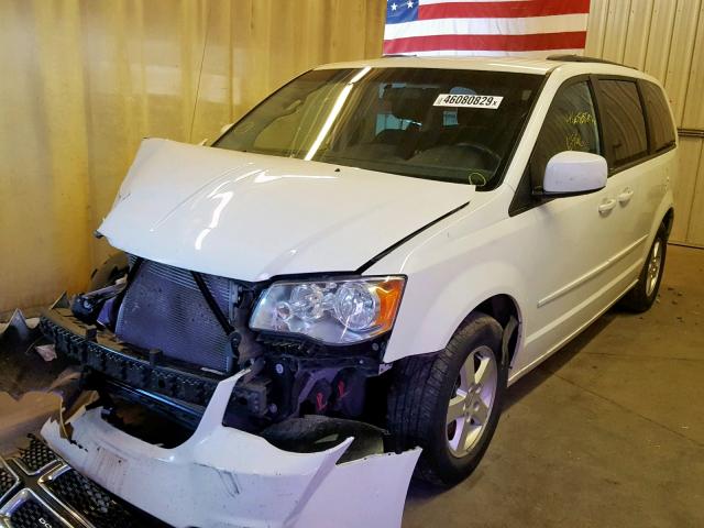 2C4RDGCGXDR553991 - 2013 DODGE GRAND CARA WHITE photo 2