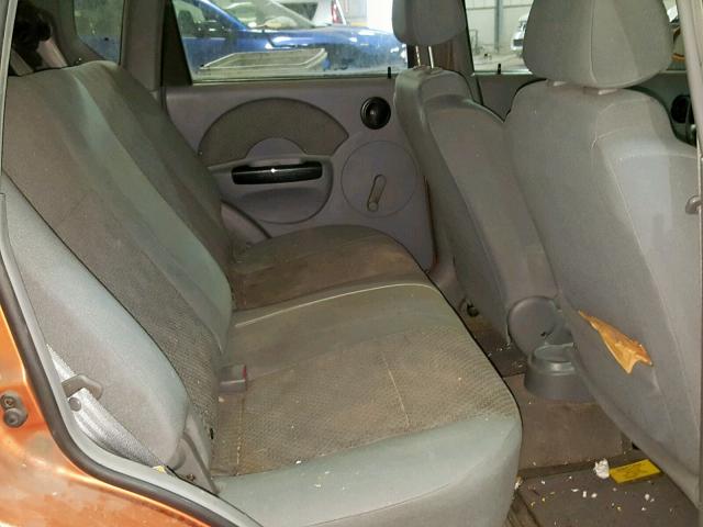 KL1TD62685B489806 - 2005 CHEVROLET AVEO BASE ნარინჯისფერი ფოტო 6