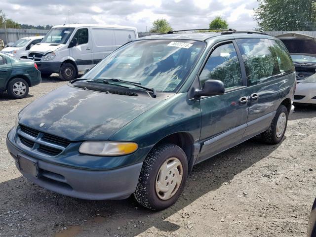 2B4GP453XTR786370 - 1996 DODGE CARAVAN SE GREEN photo 2