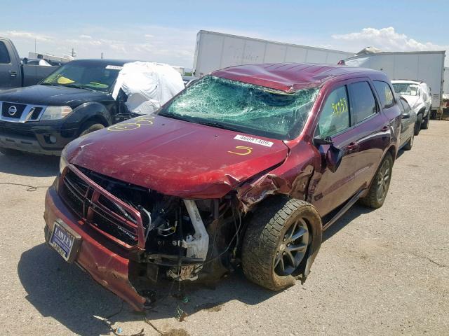 1C4RDJDG0HC931035 - 2017 DODGE DURANGO GT RED photo 2