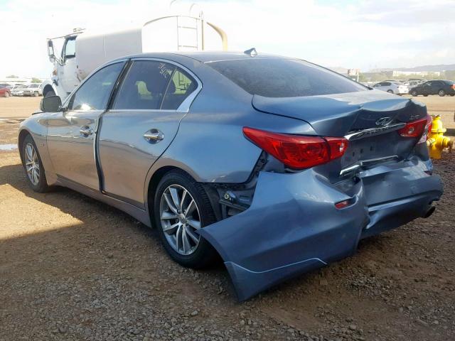 JN1CV7AP7GM202102 - 2016 INFINITI Q50 BASE BLUE photo 3