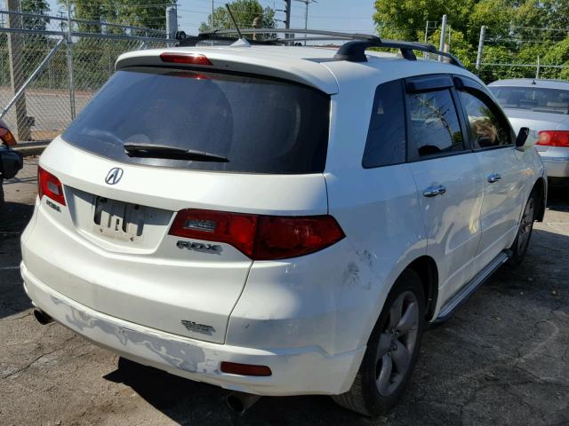 5J8TB18568A002226 - 2008 ACURA RDX TECHNO WHITE photo 4