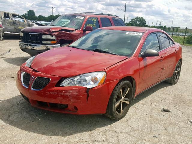 1G2ZF58B274210941 - 2007 PONTIAC G6 VALUE L RED photo 2