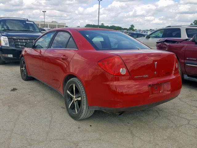 1G2ZF58B274210941 - 2007 PONTIAC G6 VALUE L RED photo 3