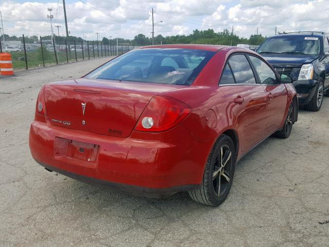 1G2ZF58B274210941 - 2007 PONTIAC G6 VALUE L RED photo 4