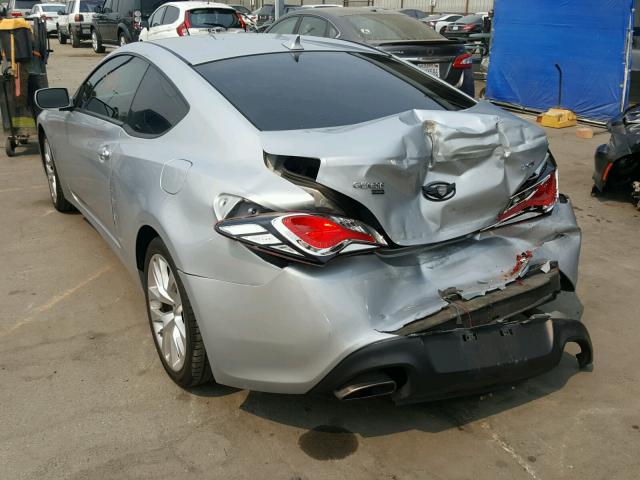 KMHHT6KD9DU084309 - 2013 HYUNDAI GENESIS CO SILVER photo 3