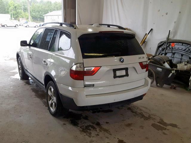 WBXPC93477WF10500 - 2007 BMW X3 3.0SI WHITE photo 3