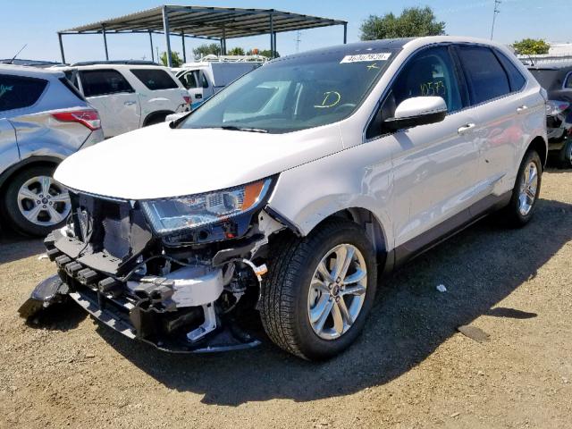 2FMPK3J89GBB52961 - 2016 FORD EDGE SEL WHITE photo 2