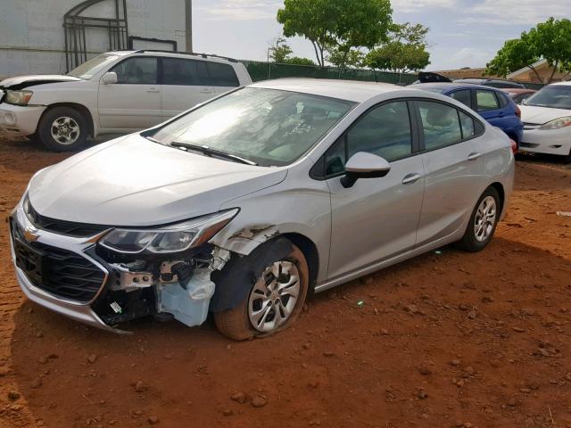 1G1BJ5SM2K7105449 - 2019 CHEVROLET CRUZE GRAY photo 2