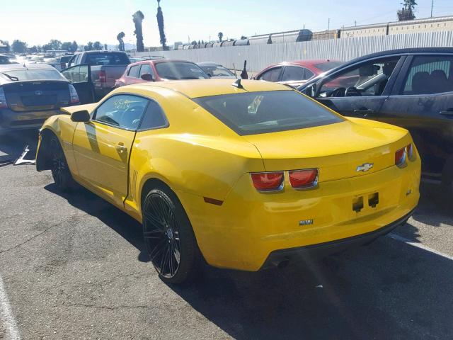 2G1FA1ED9B9104657 - 2011 CHEVROLET CAMARO LS YELLOW photo 3