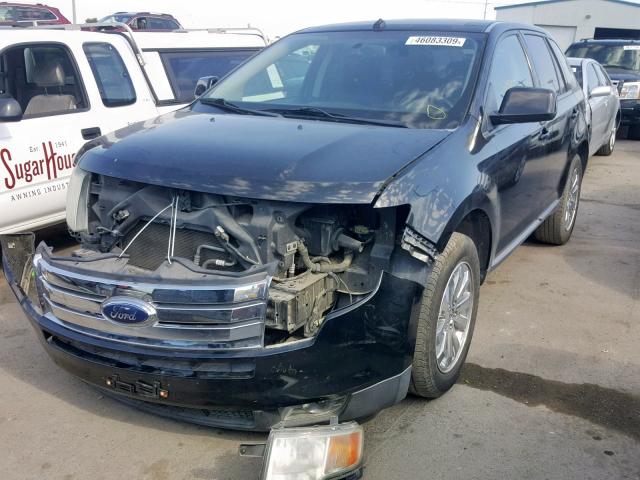 2FMDK38C17BB68861 - 2007 FORD EDGE SEL BLACK photo 2