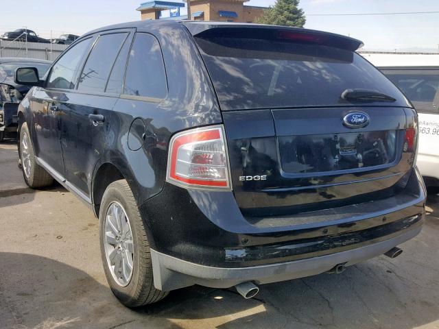 2FMDK38C17BB68861 - 2007 FORD EDGE SEL BLACK photo 3