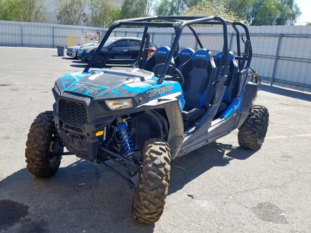 4XAVCE878HB684203 - 2017 POLARIS RZR 4 900 BLUE photo 2