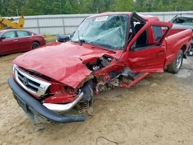 4F4YR16D74TM00576 - 2004 MAZDA B2300 CAB RED photo 2