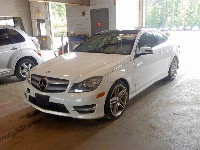 WDDGJ4HBXDF955809 - 2013 MERCEDES-BENZ C 250 WHITE photo 2