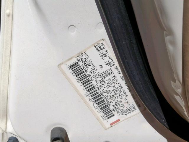 JT6HF10U4X0080592 - 1999 LEXUS RX 300 WHITE photo 10