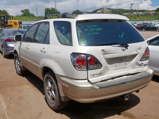 JT6HF10U4X0080592 - 1999 LEXUS RX 300 WHITE photo 3