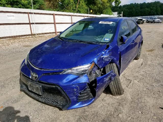 5YFBURHE6HP588487 - 2017 TOYOTA COROLLA L BLUE photo 2